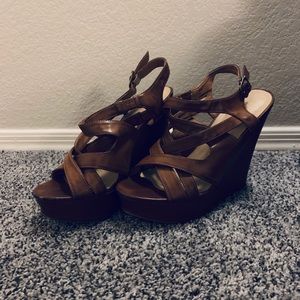 Dark Brown Cathy Jean Wedges